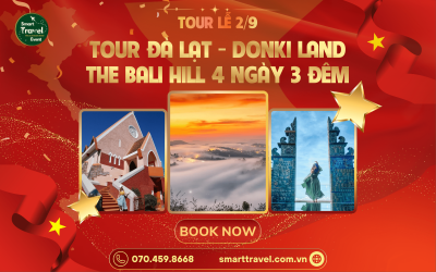 TOUR ĐÀ LẠT - DONKI LAND - THE BALI HILL 4N3Đ LỄ 2/9