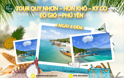 TOUR KHÁM PHÁ QUY NHƠN – HÒN KHÔ – KỲ CO – EO GIÓ – PHÚ YÊN 4 NGÀY 4 ĐÊM